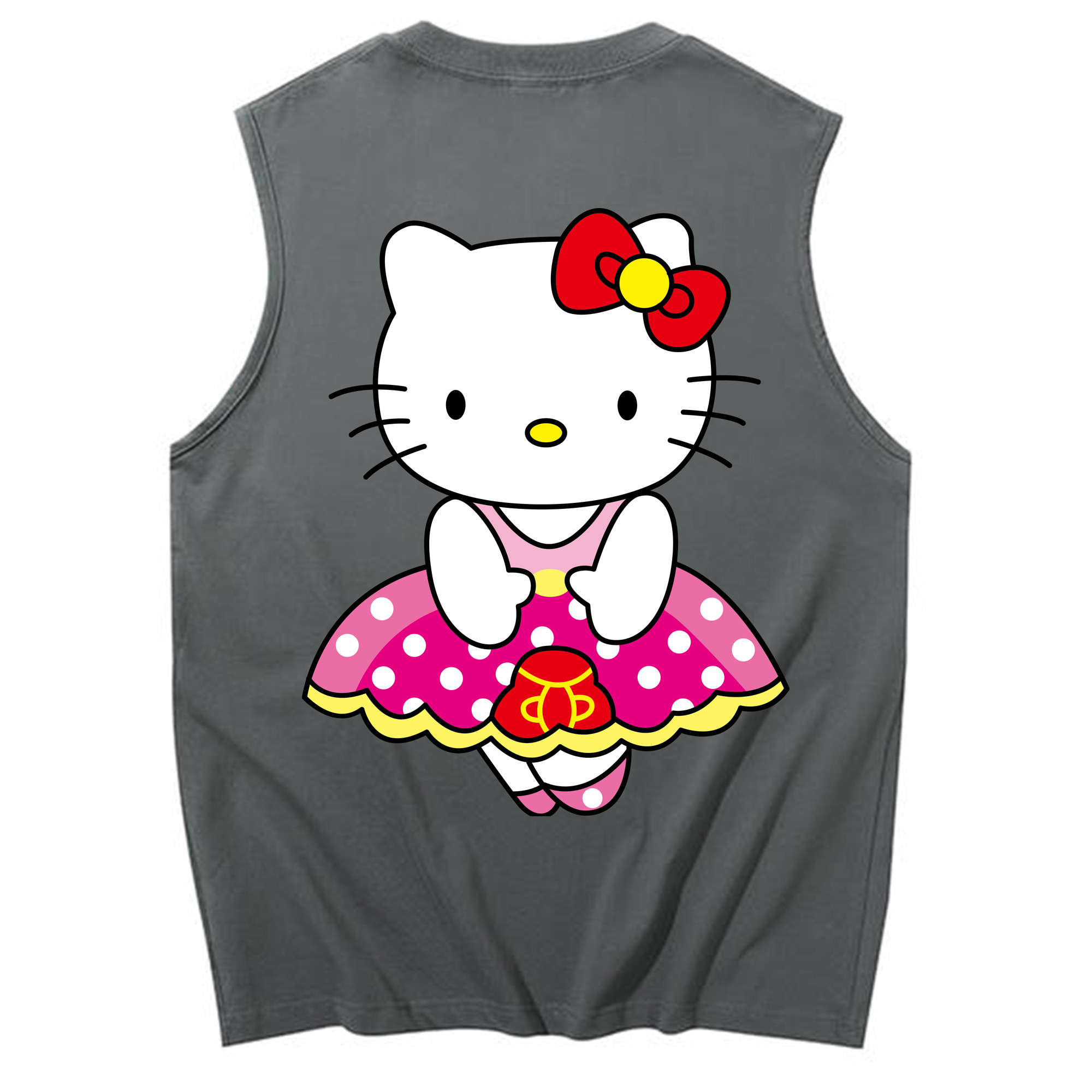 （画像用） Hello Kitty ハローキティ コットン100％タンクトップ（背面プリント）
